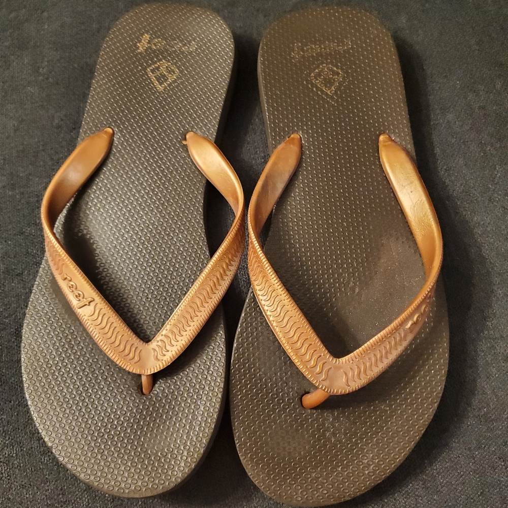 Brown Reef Flip Flops